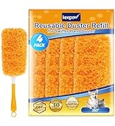 KEEPOW Reusable Microfiber Duster Refill Compatible with Swiffer Hand Duster, Heavy Duty Duster R...