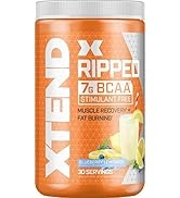 XTEND Ripped BCAA Powder Blueberry Lemonade | Cutting Formula + Sugar Free Post Workout Muscle Re...