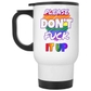 14 Oz White Travel Mug