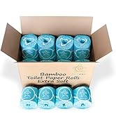 Ecozoi Extra Soft Bamboo Toilet Paper 3 Ply, Tree Free Camper Toilet Paper, 12 Dou...