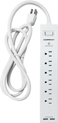 Power Strip 6 Outlets & 2 USB & White