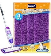 KEEPOW Reusable Power Mop Refill Pads Compatible with Swiffer PowerMop, Microfiber Power Mop Refi...