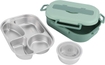 Four-compartment lunch box with soup bowl: green