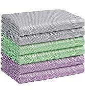 HOMEXCEL Microfiber Glass Cleaning Cloths-6PK, 16"x14" Lint Free Cloth for Cleaning Windows, Glas...