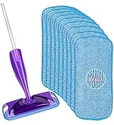 HOMEXCEL Reusable Mop Pads Compatible with Swiffer WetJet (8 Pack) - 12-inch Microfiber Mop Wet P...