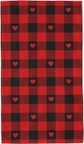 Red Black Plaid Heart