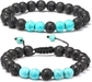 Blue Turquoise&Lava Rock Bracelet