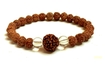 W/ 2 Quartz Beads 5 Mukhi Rudraksh