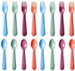 16pcs kids forks and spoons set