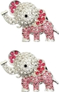 2Pcs Silver Elephant