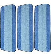 16.5 inch Mop Refills, 3 Pack Upgraded Microfiber Replacement Mop Pads Reusable Flat Replacement ...