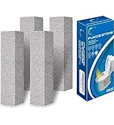 4TH Pumice Stone for Toilet Bowl Cleaning,Remove Away Limescale Stain,Hard Water Rings,Calcium Bu...