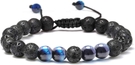 Blue Tiger Eye Lava Rock Bracelet