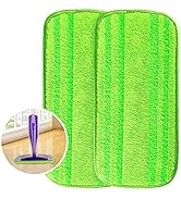 HOMEXCEL Microfiber Mop Pads Compatible with Swiffer Wetjet Pack of 2, Reusable Swiffer Wet Jet M...