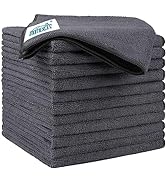 HOMEXCEL Microfiber Cleaning Cloths 12 Pack, Premium 16 x 16 inch Microfiber Towel for Cars, Ultr...