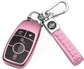 Key Cover + Sheepskin Metal Key Chain(pink)