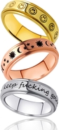 3pcs Engraved Anxiety Ring for Women