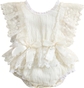 Butterfly Lace Romper-milky White