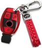 Key Case + Sheepskin Metal Key Chain(red)