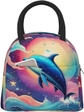 Colorful Starry Sky Ocean Dolphin