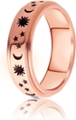 Rose Gold Sun Moom Stars Ring