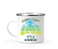 12 Oz White Camping Mug