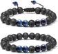 Lava Rock Blue Tiger Eye Bracelets