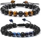 Lava Rock&Yellow Blue Tiger Eye Bracelets