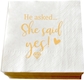 He Asked...She Said Yes - White & Gold (50Pcs)