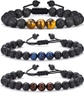 3 pcs Lava Rcok&Tiger Eye Bracelets