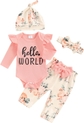 A Pink Hello Pants Set