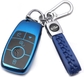 Key Cover + Sheepskin Metal Key Chain(blue)