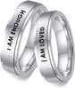 Silver-I AM ENOUGH I AM LOVED-1Pair