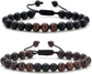 Red Tiger Eye&Matte Agate Bracelets