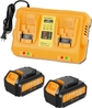 【2-Pack 6.0AH】Battery +Charger Station