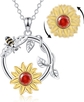 Sunflower circle necklace