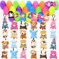 24pcs plush animals with Easter eggs