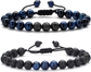 Blue Tiger Eye&Lava Rock Bracelets