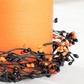 4 Orange & Black Candle Rings