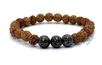 W/ Gun Metal Polished Lava Beads