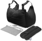 Black Pillow With Shower Lanyard + Seatbelt Pillow