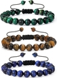 3Pcs-Tiger Eye Blue Green Brown