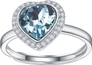 Aquamarine Heart Ring