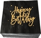 Happy Birthday - Black & Gold (50pcs)