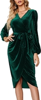 B-midi-velvet Emerald Green