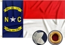 North Carolina Flag Embroidered Polyester