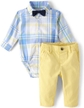 Blue Yellow Plaid Set