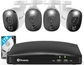 8 Channel 4 Camera, 1080p HD DVR 1TB HDD