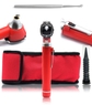 Red Otoscope W/Ear Wax Remover Curette