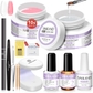 B - Clear Pink Quick-dry Builder Nail Gel Kit